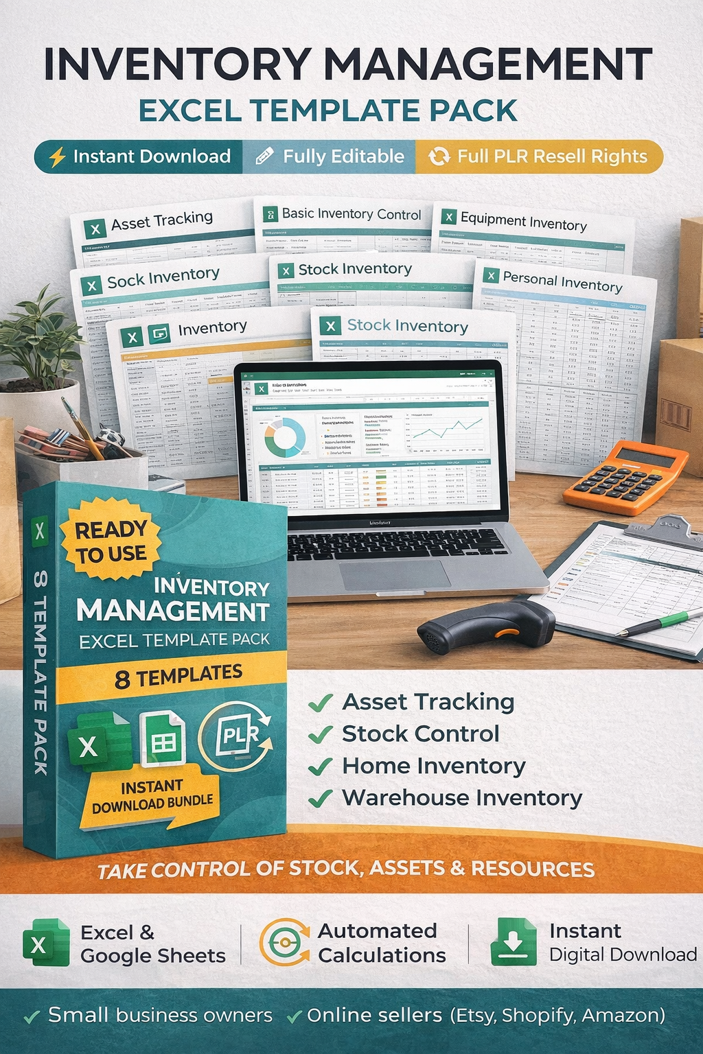 Inventory Management Spreadsheet Templates (PLR)