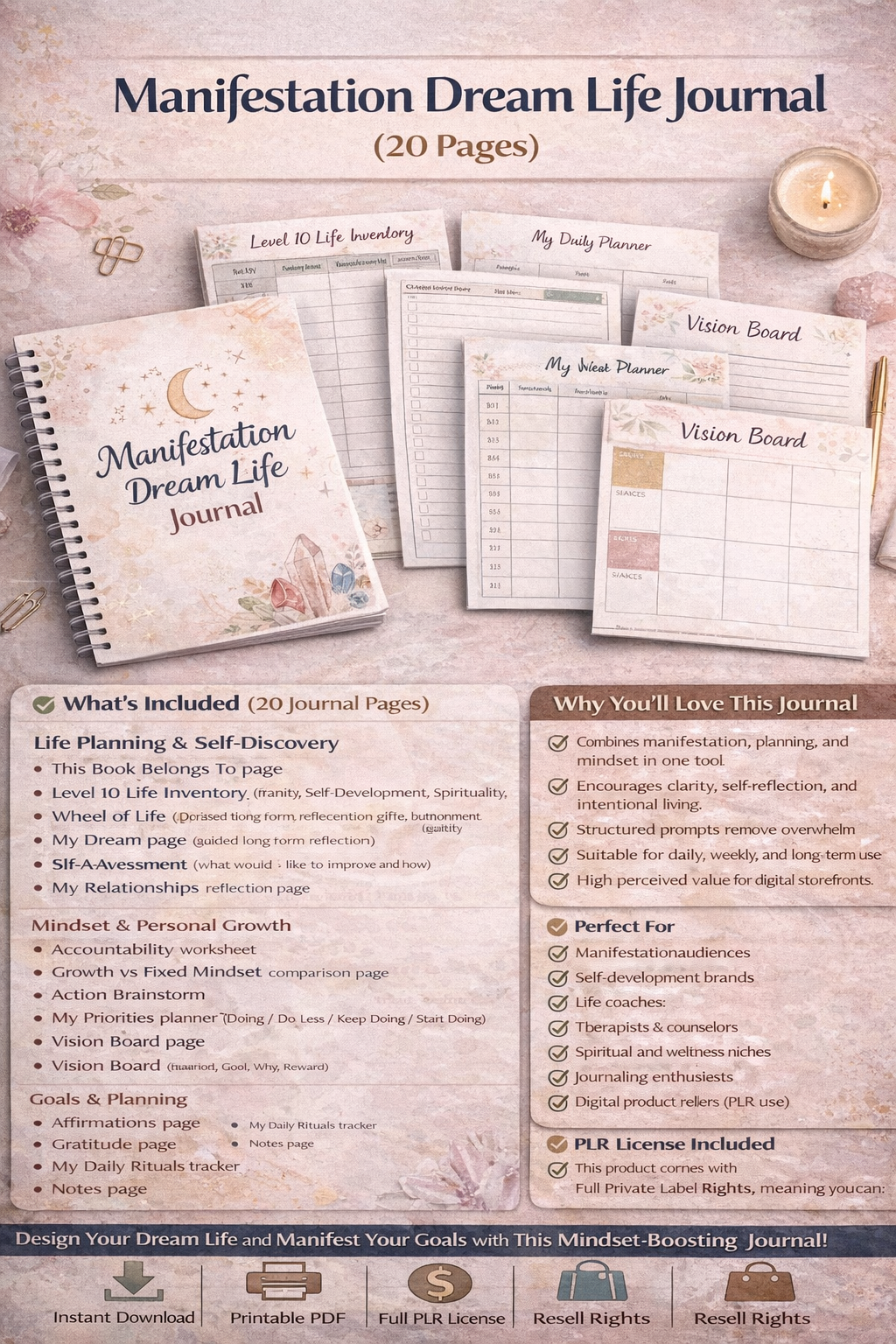 Manifestation Dream Life Journal